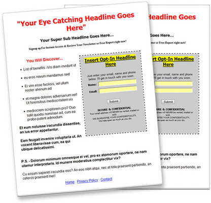 Product picture Squeeze Pages - Build Better Landing pages In An Instant!